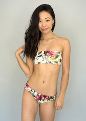 Vintage Floral + Red Dahlia BELLA BANDEAU